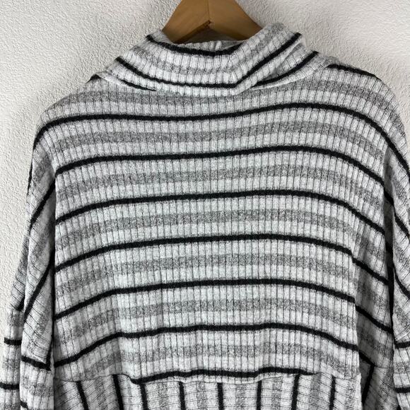 Anthropologie Saturday Sunday Pippa Hacci Top Womens Large Striped Cowl Neck - Picture 13 of 14